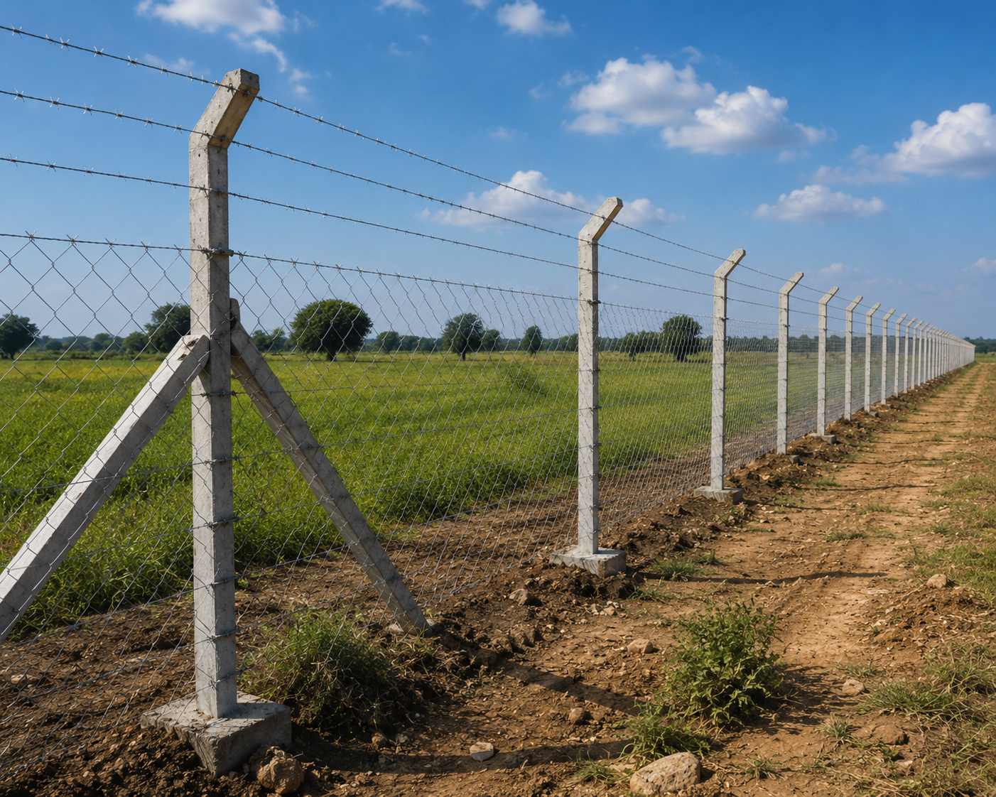 Wire fencing